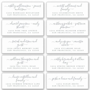 Chic Calligraphie Mariage Étiquettes de adresse in