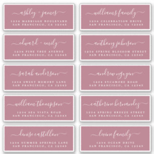 Chic Calligraphie Mariage Étiquettes de adresse in