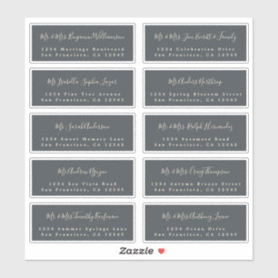 Chic Calligraphie Mariage Étiquettes de adresse in