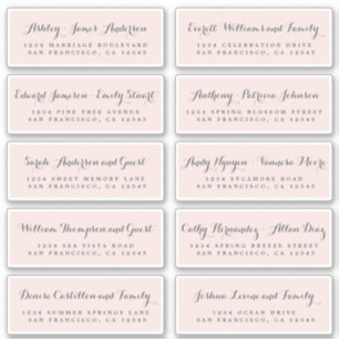 Chic Calligraphie Mariage Étiquettes de adresse in