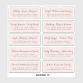 Chic Calligraphie Mariage Étiquettes de adresse in (Feuille)