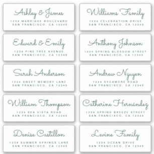 Chic Calligraphie Mariage Étiquettes de adresse in