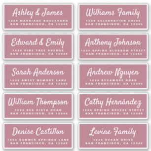 Chic Calligraphie Mariage Étiquettes de adresse in