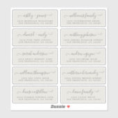Chic Calligraphie Mariage Étiquettes de adresse in (Feuille)
