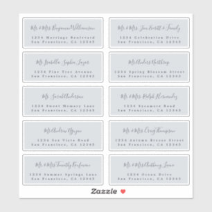Chic Calligraphie Mariage Étiquettes de adresse in