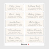 Chic Calligraphie Mariage Étiquettes de adresse in (Feuille)