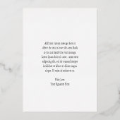 Chic Calligraphie or Mariage Carte de remerciement (Verso)