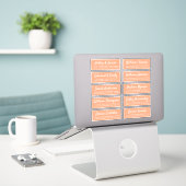 Chic Calligraphie Orange Étiquettes de adresse inv (Ordinateur portable sur le bureau)