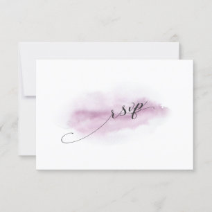 Chic Calligraphie rose Aquarelle Mariage RSVP