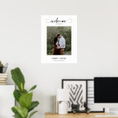Chic Calligraphie Script Photo Mariage Affiche de  (Bureau à domicile)