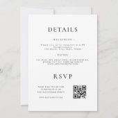 Chic Calligraphy Black & White All in One Wedding Kaart (Achterkant)