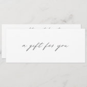 Chic Calligraphy Elegant Business Gift Certificate (Voorkant / Achterkant)