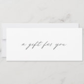 Chic Calligraphy Elegant Business Gift Certificate (Voorkant)