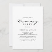 Chic Calligraphy Elegant Housewarming Party Kaart (Voorkant)