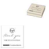 Chic Calligraphy Elegant Logo Hartelijk dank voor  Rubberstempel (Gestempeld)