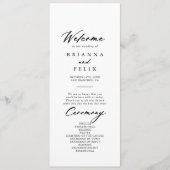 Chic Calligraphy Elegant Wedding Programma (Voorkant)
