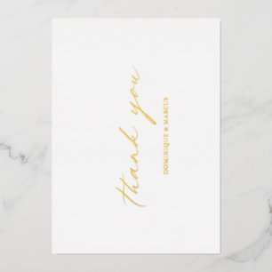 Chic Calligraphy Gold Foil Weddenschap Hartelijk d Folie Uitnodiging
