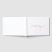 Chic Calligraphy Gold Wedding Gastenboek (Volledig)