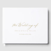 Chic Calligraphy Gold Wedding Gastenboek (Voorkant)