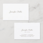 Chic Calligraphy Handgeschreven Manuscript Modern Visitekaartje (Voorkant / Achterkant)