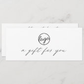 Chic Calligraphy Logo Business Cadeaubon (Voorkant / Achterkant)