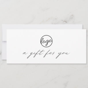 Chic Calligraphy Logo Business Cadeaubon