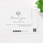 Chic Calligraphy Logo Business Order Insert Card Visitekaartje (Bureau)
