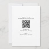 Chic Calligraphy Monogram Black and White Wedding Save The Date (Achterkant)