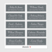 Chic Calligraphy Off-Black Guest Adresetiketten Sticker (Vel)