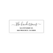 Chic Calligraphy Return Address Zelfinktende Stempel (Design)