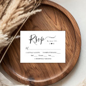 Chic Calligraphy Script Monogramme Mariage RSVP