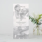Chic Calligraphy Simple Elegant Photo Wedding Menu (Staand voorkant)