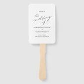 Chic Calligraphy Simple Elegant Wedding Programme Handwaaier (Voorkant)