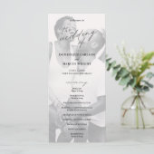 Chic Calligraphy Simple Photo Wedding Programma (Staand voorkant)