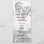 Chic Calligraphy Simple Photo Wedding Programma (Voorkant)