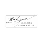 Chic Calligraphy Wedding Bedankt Rubberstempel (Afrduk)