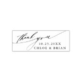Chic Calligraphy Wedding Bedankt Zelfinktende Stempel (Design)