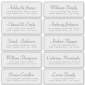 Chic Calligraphy Wedding Guest Adresetiketten Sticker (Voorkant)
