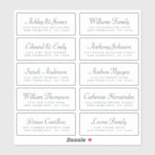 Chic Calligraphy Wedding Guest Adresetiketten Sticker (Vel)