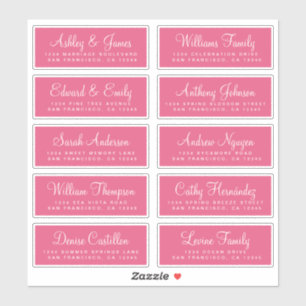Chic Calligraphy Wedding Guest Adresetiketten Sticker
