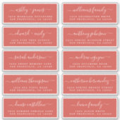 Chic Calligraphy Wedding Guest Adresetiketten Sticker (Voorkant)