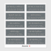 Chic Calligraphy Wedding Guest Adresetiketten Sticker (Vel)