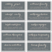 Chic Calligraphy Wedding Guest Adresetiketten Sticker (Voorkant)