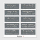 Chic Calligraphy Wedding Guest Adresetiketten Sticker (Vel)