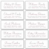 Chic Calligraphy Wedding Guest Adresetiketten Sticker (Voorkant)
