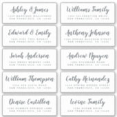 Chic Calligraphy Wedding Guest Adresetiketten Sticker (Voorkant)