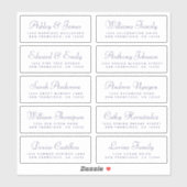 Chic Calligraphy Wedding Guest Adresetiketten Sticker (Vel)