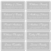 Chic Calligraphy Wedding Guest Adresetiketten Sticker (Voorkant)