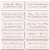 Chic Calligraphy Wedding Guest Adresetiketten Sticker (Voorkant)