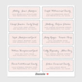 Chic Calligraphy Wedding Guest Adresetiketten Sticker (Vel)